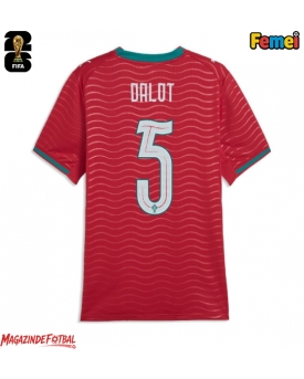 Portugalia Diogo Dalot #5 Echipament de Fotbal Replică Mondial 2026 Femei Acasa